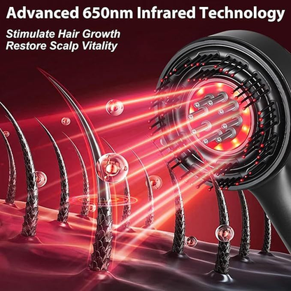 3-in-1 Red Light Scalp Massager | 6-Month Support Warranty