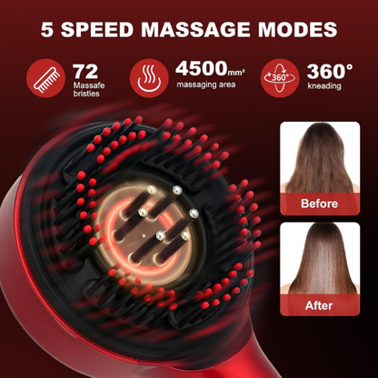 3-in-1 Red Light Scalp Massager | 6-Month Support Warranty
